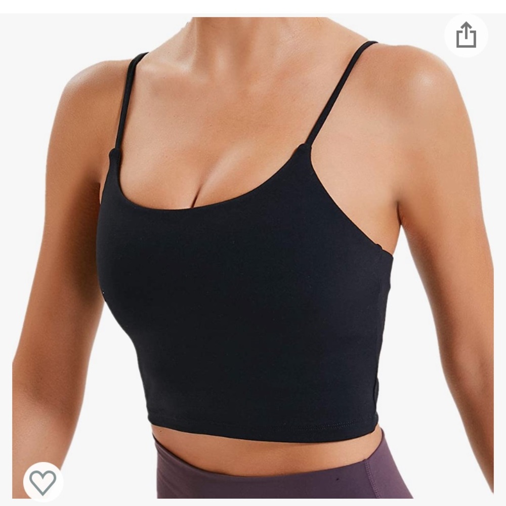 NWT padded fitness crop top size medium